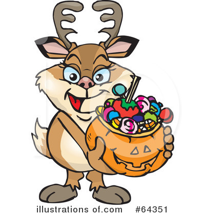 Royalty-Free (RF) Trick Or Treating Clipart Illustration by Dennis Holmes Designs - Stock Sample #64351