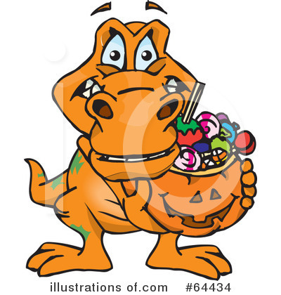 Royalty-Free (RF) Trick Or Treating Clipart Illustration by Dennis Holmes Designs - Stock Sample #64434