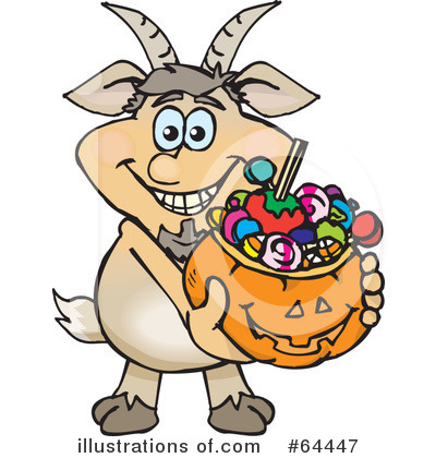 Royalty-Free (RF) Trick Or Treating Clipart Illustration by Dennis Holmes Designs - Stock Sample #64447