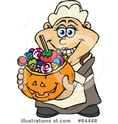 Royalty-Free (RF) Trick Or Treating Clipart Illustration by Dennis Holmes Designs - Stock Sample #64448