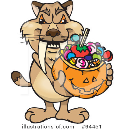 Saber Tooth Clipart #64451 by Dennis Holmes Designs