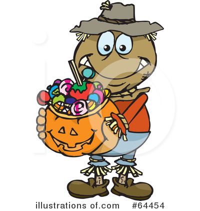 Royalty-Free (RF) Trick Or Treating Clipart Illustration by Dennis Holmes Designs - Stock Sample #64454