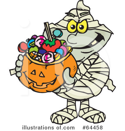 Royalty-Free (RF) Trick Or Treating Clipart Illustration by Dennis Holmes Designs - Stock Sample #64458