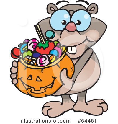 Royalty-Free (RF) Trick Or Treating Clipart Illustration by Dennis Holmes Designs - Stock Sample #64461