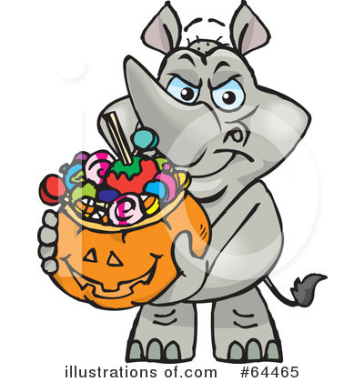 Royalty-Free (RF) Trick Or Treating Clipart Illustration by Dennis Holmes Designs - Stock Sample #64465