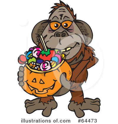 Royalty-Free (RF) Trick Or Treating Clipart Illustration by Dennis Holmes Designs - Stock Sample #64473
