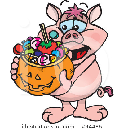 Royalty-Free (RF) Trick Or Treating Clipart Illustration by Dennis Holmes Designs - Stock Sample #64485