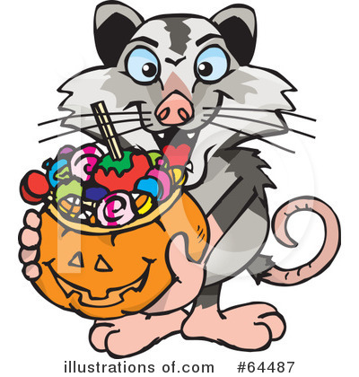 Royalty-Free (RF) Trick Or Treating Clipart Illustration by Dennis Holmes Designs - Stock Sample #64487