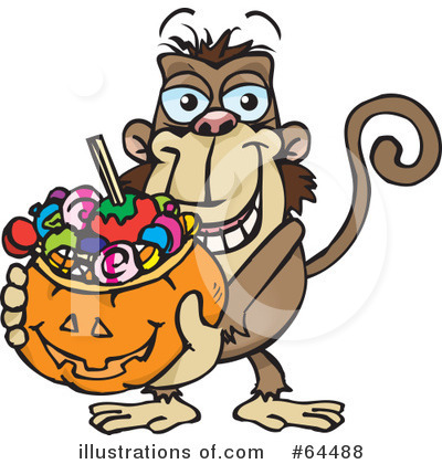 Royalty-Free (RF) Trick Or Treating Clipart Illustration by Dennis Holmes Designs - Stock Sample #64488