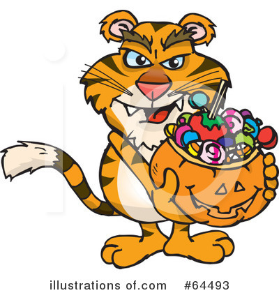 Royalty-Free (RF) Trick Or Treating Clipart Illustration by Dennis Holmes Designs - Stock Sample #64493