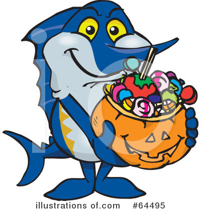 Royalty-Free (RF) Trick Or Treating Clipart Illustration by Dennis Holmes Designs - Stock Sample #64495