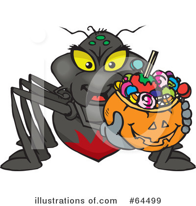 Royalty-Free (RF) Trick Or Treating Clipart Illustration by Dennis Holmes Designs - Stock Sample #64499