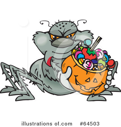 Royalty-Free (RF) Trick Or Treating Clipart Illustration by Dennis Holmes Designs - Stock Sample #64503