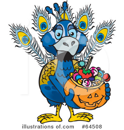 Peacock Clipart #64508 by Dennis Holmes Designs