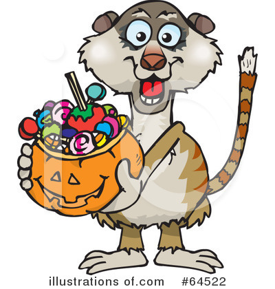 Royalty-Free (RF) Trick Or Treating Clipart Illustration by Dennis Holmes Designs - Stock Sample #64522