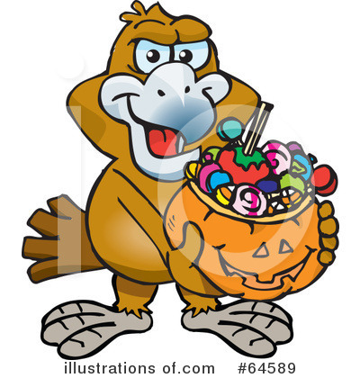 Royalty-Free (RF) Trick Or Treating Clipart Illustration by Dennis Holmes Designs - Stock Sample #64589