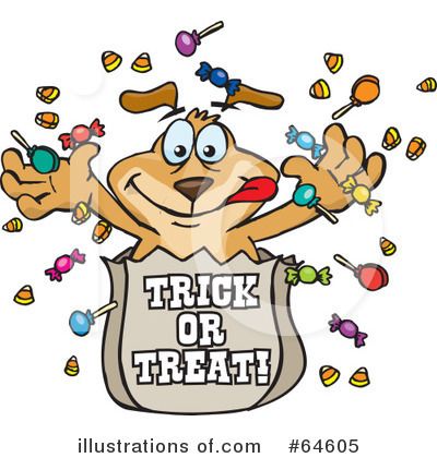 Royalty-Free (RF) Trick Or Treating Clipart Illustration by Dennis Holmes Designs - Stock Sample #64605