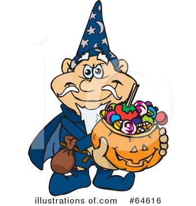 Royalty-Free (RF) Trick Or Treating Clipart Illustration by Dennis Holmes Designs - Stock Sample #64616