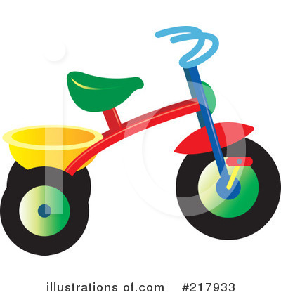 Royalty-Free (RF) Tricycle Clipart Illustration by Lal Perera - Stock Sample #217933