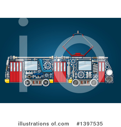 Trolley Clipart #1397535 by Vector Tradition SM