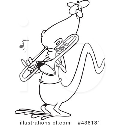 Royalty-Free (RF) Trombone Clipart Illustration by toonaday - Stock Sample #438131