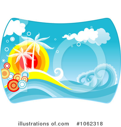 Royalty-Free (RF) Tropical Island Clipart Illustration by Vector Tradition SM - Stock Sample #1062318
