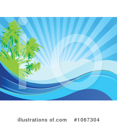Royalty-Free (RF) Tropical Island Clipart Illustration by Pushkin - Stock Sample #1067304