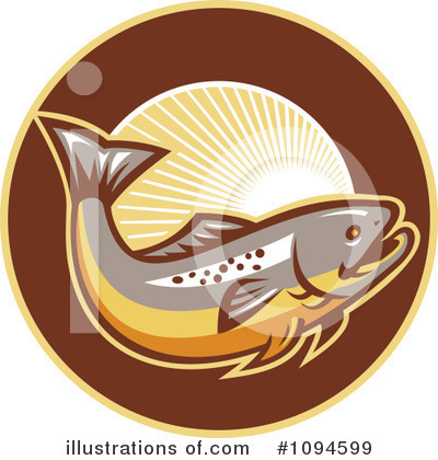 Royalty-Free (RF) Trout Clipart Illustration by patrimonio - Stock Sample #1094599