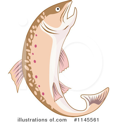 Royalty-Free (RF) Trout Clipart Illustration by patrimonio - Stock Sample #1145561