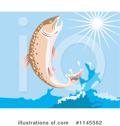 Royalty-Free (RF) Trout Clipart Illustration by patrimonio - Stock Sample #1145562