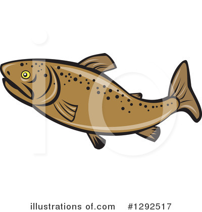 Royalty-Free (RF) Trout Clipart Illustration by patrimonio - Stock Sample #1292517