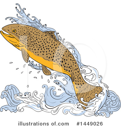Royalty-Free (RF) Trout Clipart Illustration by patrimonio - Stock Sample #1449026