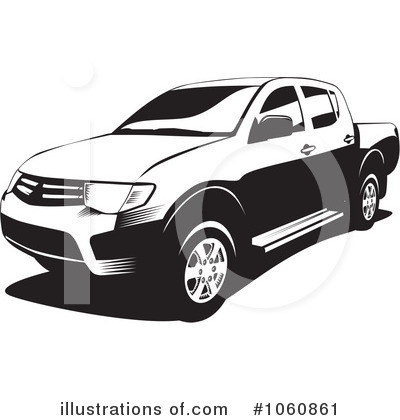 Pickup Truck Clipart #1060861 by David Rey