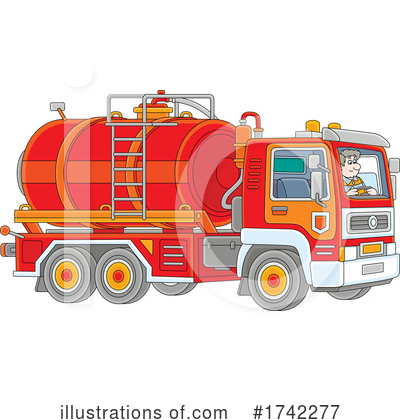 Royalty-Free (RF) Truck Clipart Illustration by Alex Bannykh - Stock Sample #1742277