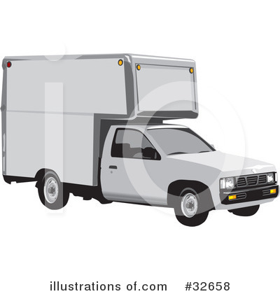 Royalty-Free (RF) Truck Clipart Illustration by David Rey - Stock Sample #32658
