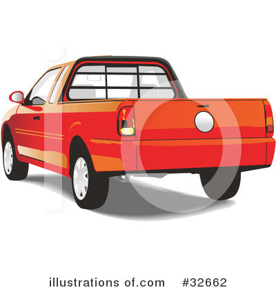 Pickup Truck Clipart #32662 by David Rey