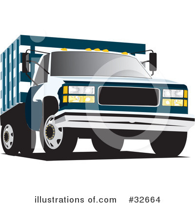 Royalty-Free (RF) Truck Clipart Illustration by David Rey - Stock Sample #32664