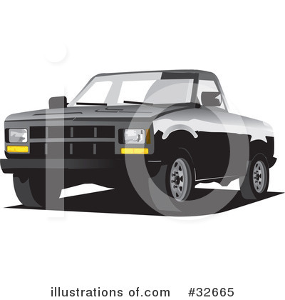 Pickup Truck Clipart #32665 by David Rey