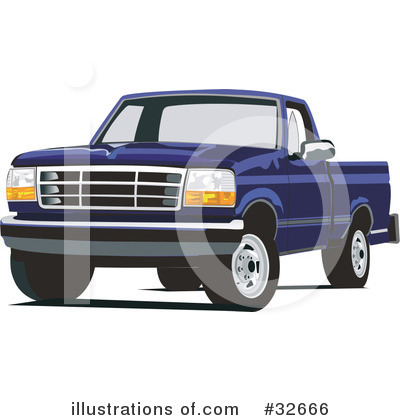 Pickup Truck Clipart #32666 by David Rey