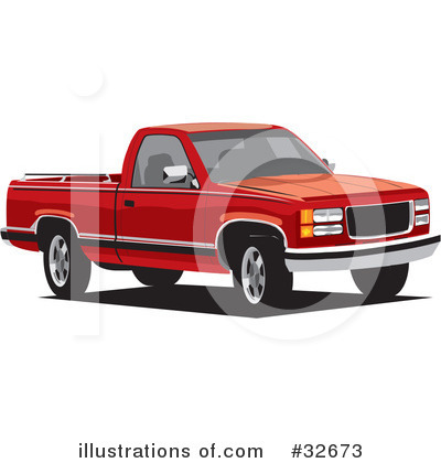 Royalty-Free (RF) Truck Clipart Illustration by David Rey - Stock Sample #32673