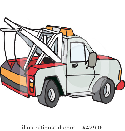 Tow Truck Clipart #42906 by Dennis Holmes Designs