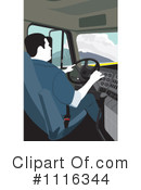 Truck Driver Clipart #1116344 by David Rey