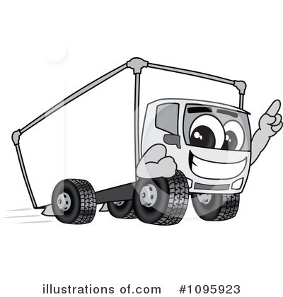 Royalty-Free (RF) Truck Mascot Clipart Illustration by Mascot Junction - Stock Sample #1095923