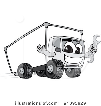 Royalty-Free (RF) Truck Mascot Clipart Illustration by Mascot Junction - Stock Sample #1095929