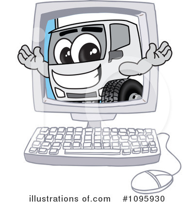 Big Rig Clipart #1095930 by Mascot Junction
