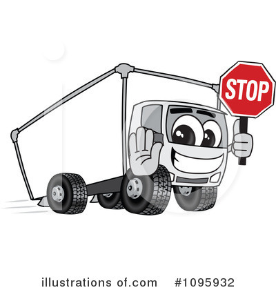 Royalty-Free (RF) Truck Mascot Clipart Illustration by Mascot Junction - Stock Sample #1095932