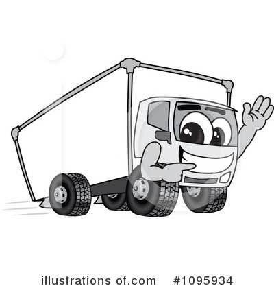 Royalty-Free (RF) Truck Mascot Clipart Illustration by Mascot Junction - Stock Sample #1095934
