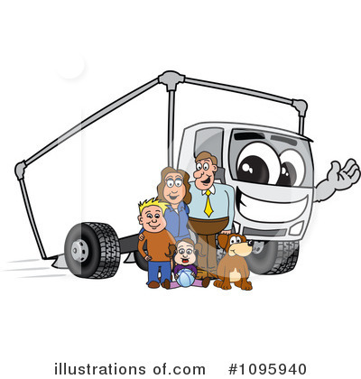 Royalty-Free (RF) Truck Mascot Clipart Illustration by Mascot Junction - Stock Sample #1095940