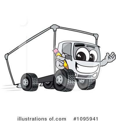 Royalty-Free (RF) Truck Mascot Clipart Illustration by Mascot Junction - Stock Sample #1095941