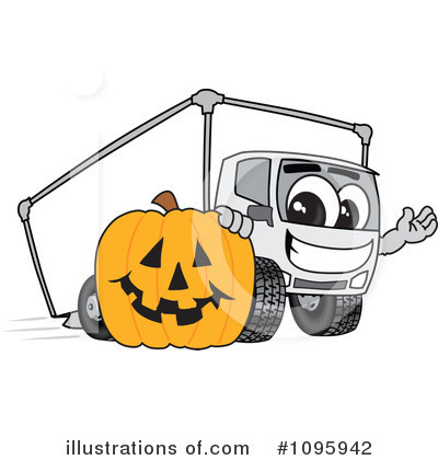 Royalty-Free (RF) Truck Mascot Clipart Illustration by Mascot Junction - Stock Sample #1095942